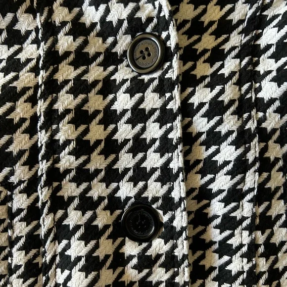 NEW Jou Jou Houndstooth Coat Black White Belted Juniors L / XL - Picture 14 of 14